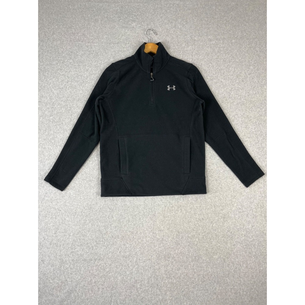 Under Armour Pullover Mens S Dark Gray Zephyr Fleece Quarter Zip Sweatshirt